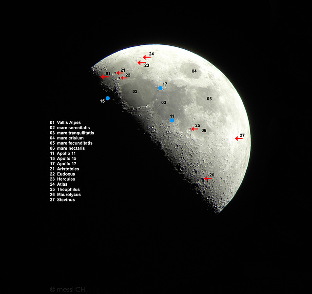hot spots on the moon