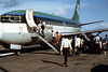 Einsteigen zum Flug vom Norman Manley International Airport auf Jamaica nach Miami in Florida 1984