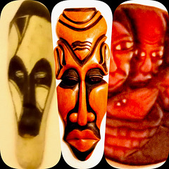 African masks, Sao Tome and Principe