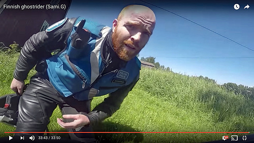 Finnish cop in motorcycle chase