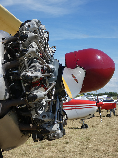 Pratt and Whitney Wasp Junior Engine of Boeing A75N1 Stearmen G-AROY
