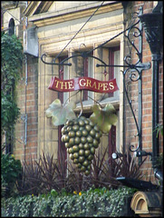 The Grapes pub sign