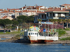 Ayvalik- Old Boat Serving as a Cafe