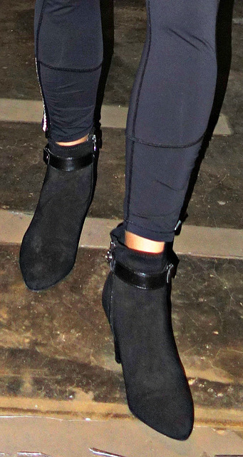 close up of  boots and tights