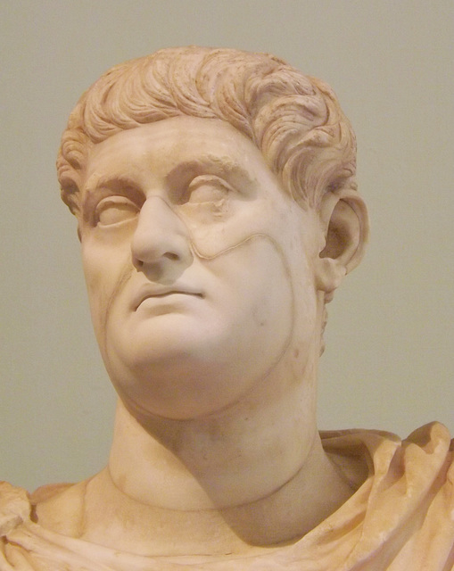 Detail of an Unidentified Portrait with an Idealized Body of the Meleager-Type in the Naples Archaeological Museum, July 2012