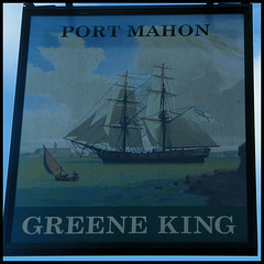 Port Mahon pub sign