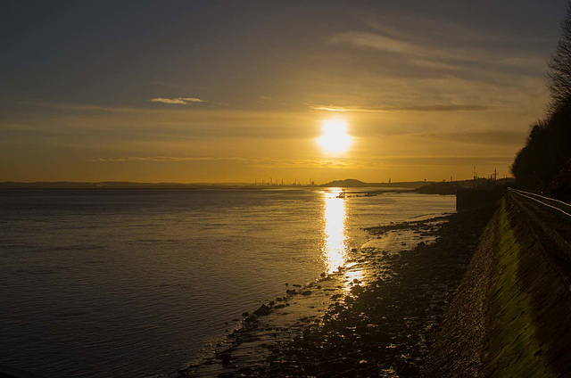 Sunrise over the River Mersey