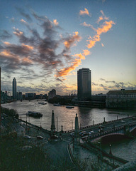 Sunset over the Thames.