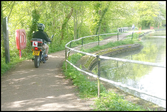 no motorbikes on canal towpath