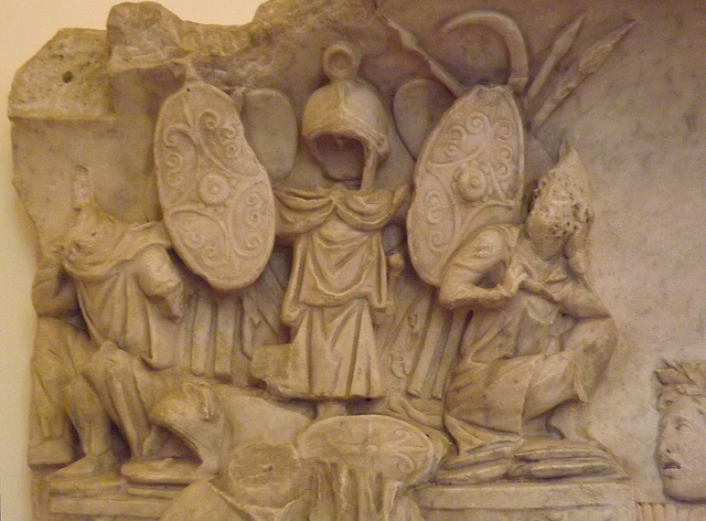 Detail of a Fragment of a Historical Relief in the Palazzo Altemps, June 2012