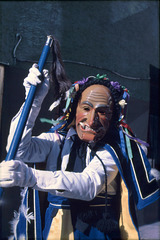 Federahannes beim Narrensprung in Rottweil 1985 - (Diascan)