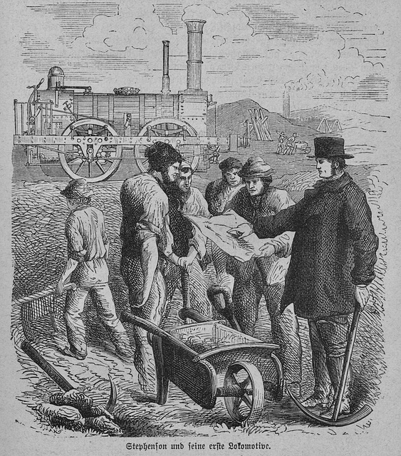 Stephenson and his first engine