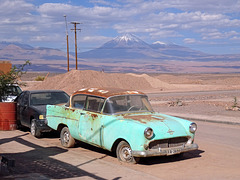 Oldtimer &  Volcano Licancabur ,San Pedro de Atacama_Chile