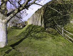 Carisbrooke Castle view to the entrance bridge
