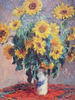 Detail of a Bouquet of Sunflowers by Monet in the Metropolitan Museum of Art, July 2018