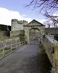 Carisbrooke Castle view to the entrance gate