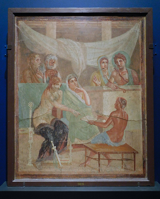 Fresco with Admetus and Alcestis from the House of the Tragic Poet in Pompeii, ISAW May 2022