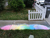 Pandemic chalk: Rainbow Puddle 6