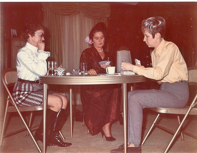 Betty Brown, Julia McCracken and Ann Gaffner, Jan. 1969