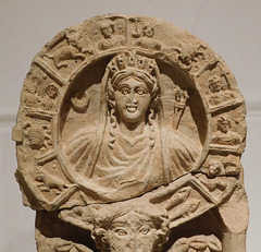Detail of a Relief with Tyche and a Zodiac Roundel Supporting Nike in the Metropolitan Museum of Art, June 2019
