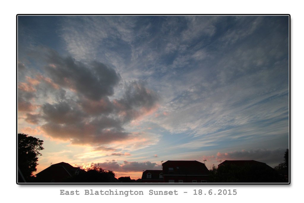 East Blatchington sunset - 18.6.2015