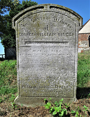 hockley church, essex (6) c19 gravestone of george binder +1887 drowned at shadwell from a barge