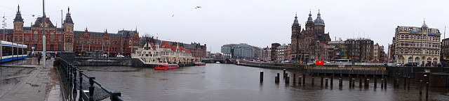 Centraal Station and St. Nicholas Basilica, Amsterdam