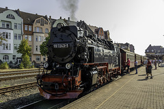 Zug mit 99 7243-1 der HSB steht zur Abfahrt bereit nach Drei Annen Hohne