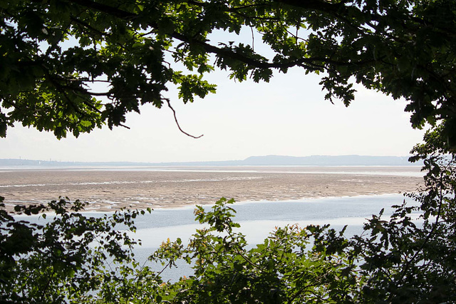 View of helsby hill along the Mersey