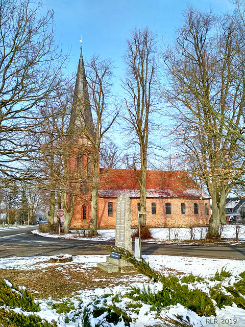 Uelitz, Dorfkirche Januar 2019