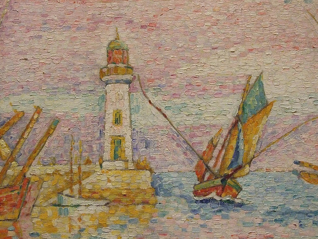 Detail of The Lighthouse at Groix by Signac in the Metropolitan Museum of Art, May 2011