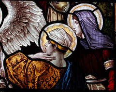 Detail of window by Powell Brothers of Leeds, Ramsgill Church, North Yorkshire