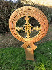 mere cemetery, wilts , c19 cast iron grave marker to two infant children of the chitty family, 1860 and 1880