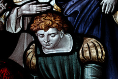 Detail of window by Powell Brothers of Leeds, Ramsgill Church, North Yorkshire