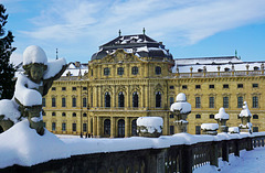 Die Würzburger Residenz an einem Wintermorgen -  The Würzburg Residenz on a Winter Morning