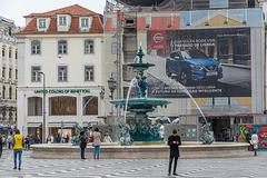 Lissabon, Praça Dom Pedro IV, Brunnen
