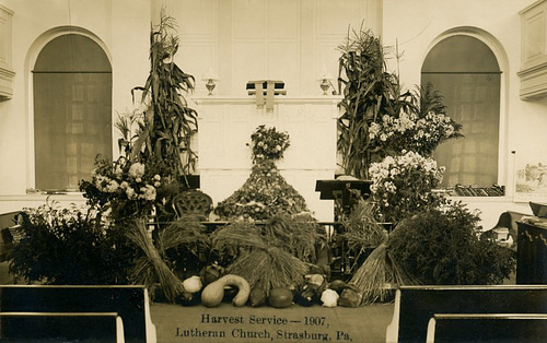Harvest Service, Lutheran Church, Strasburg, Pa., 1907