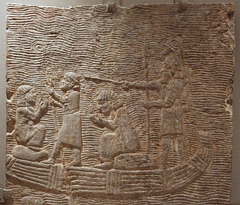 Detail of the Assyrian Soldier Conducting Captives over the Water Relief in the Metropolitan Museum of Art, November 2010