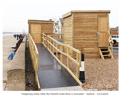 Martello Tower temporary Public Toilets from the east Seaford 15 2 2024