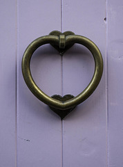 Heart shaped door knocker