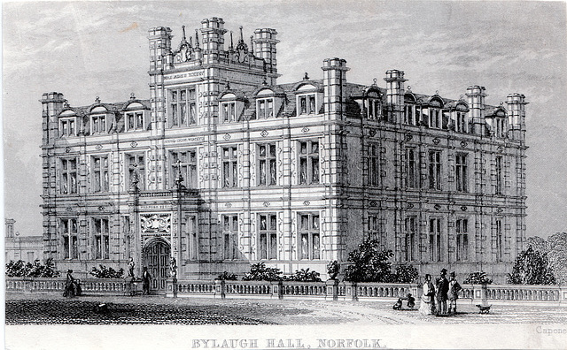 Bylaugh Hall, Norfolk c1850 engraving