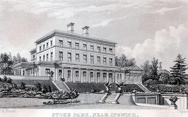 Stoke Park, Suffolk from a mid c19th engraving (Demolished c1930)