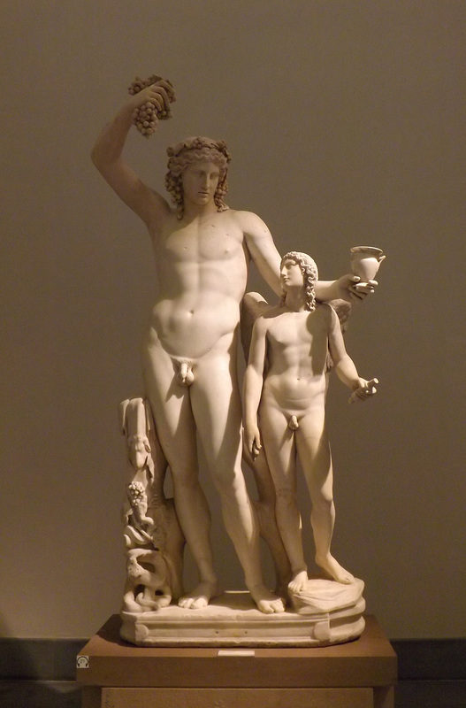 Dionysos and Eros Statue Group in the Naples Archaeological Museum, July 2012
