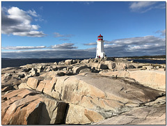 Peggys Point Lighthouse, Nova Scotia, from the south.