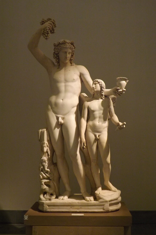 Dionysos and Eros Statue Group in the Naples Archaeological Museum, July 2012