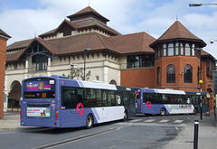 DSCF9189 First Eastern Counties AU05 DMO and AU58 FFL in Ipswich - 22 May 2015