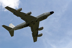 Boeing RC 135 Rivet Joint flypast at RAF Waddington,Lincolnshire 5th July 2014