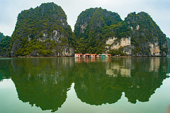 Fisher village in Halong bay