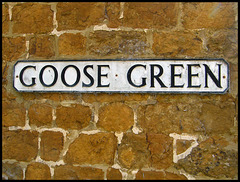 Goose Green sign
