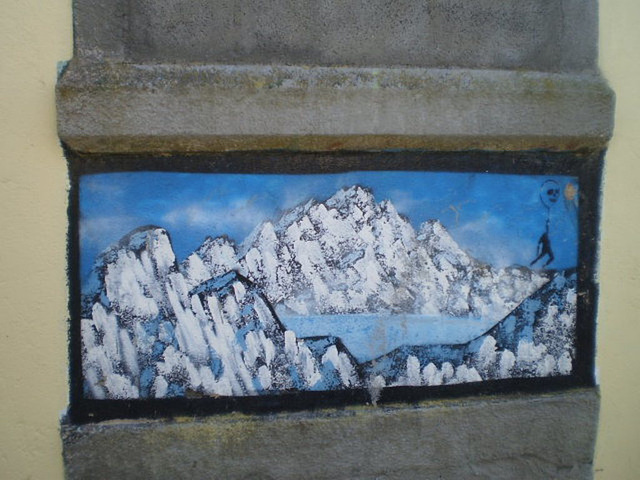 Painting on stone.